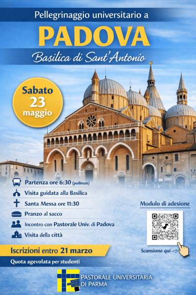 Pellegrinaggio Pastorale Universitaria a Padova – adesioni entro il 21 marzo